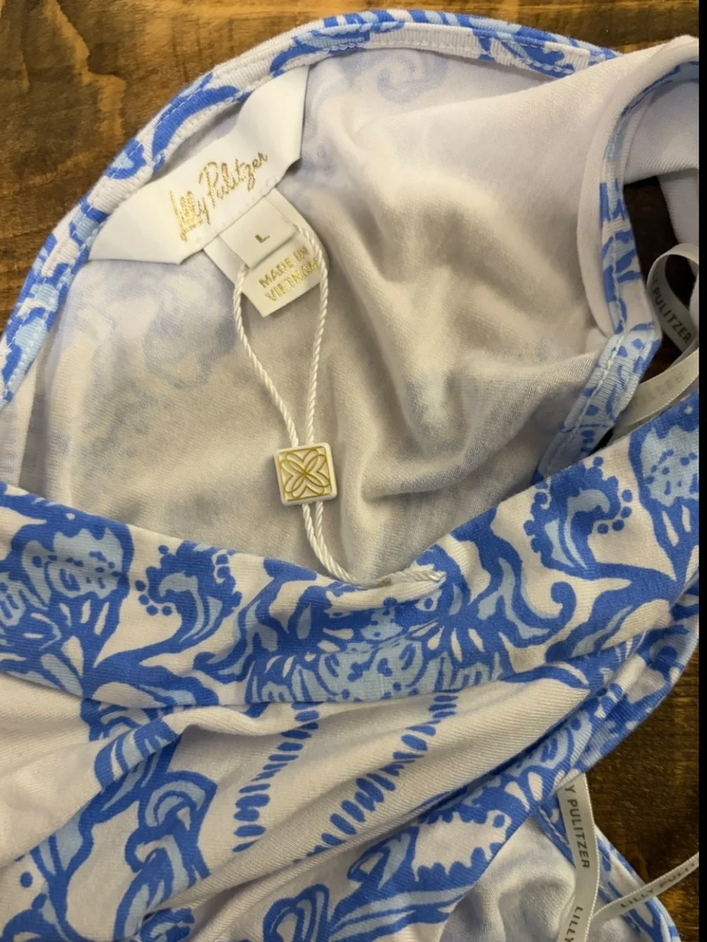 NWOT Lilly Pulitzer Wellington Maxi Dress Large Blue White Floral Resort Midi - Picture 3 of 8